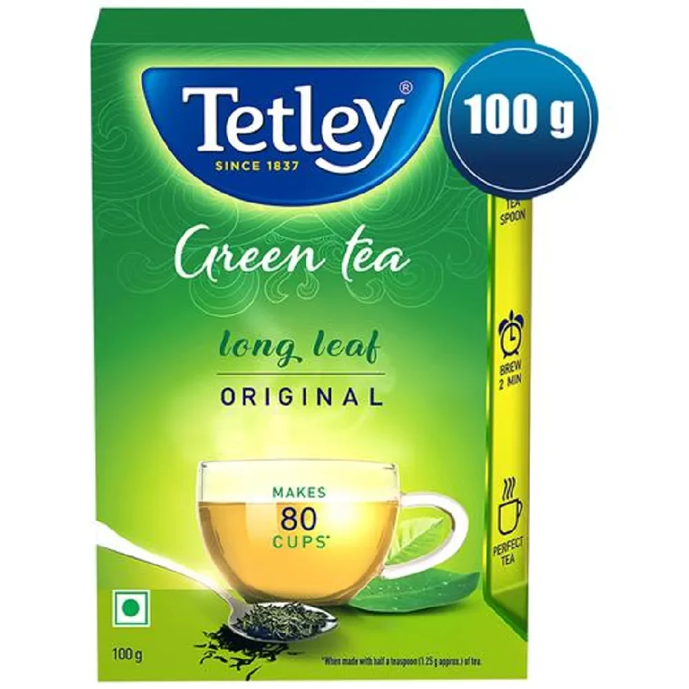 Tetley Long Leaf Original Green Tea - Rich Source Of Antioxidants, 100 g-1.webp